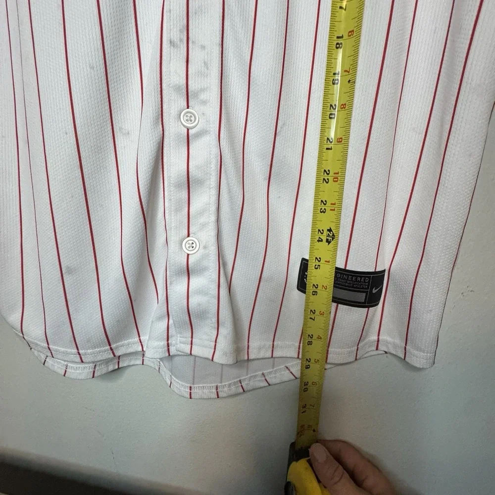 JT Realmuto White Phillies Men's Stitched Jersey Large -Issues